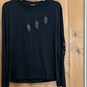 Animale Black Long Sleeve Blouse